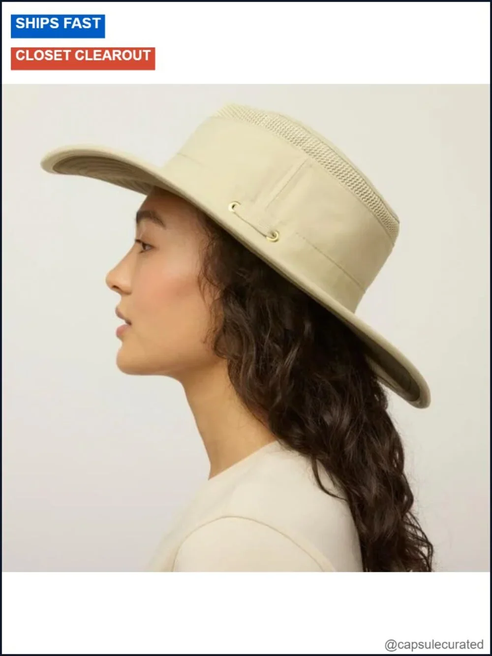 UPF 50+ Wide Brim Sun Hat Water Repellent Recycled Nylon Lightweight